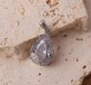Elegant Two-Tone Water Drop Diamond Pendant Necklace - Gold/Silver, Multi-Color Women's Fashion Jewelry