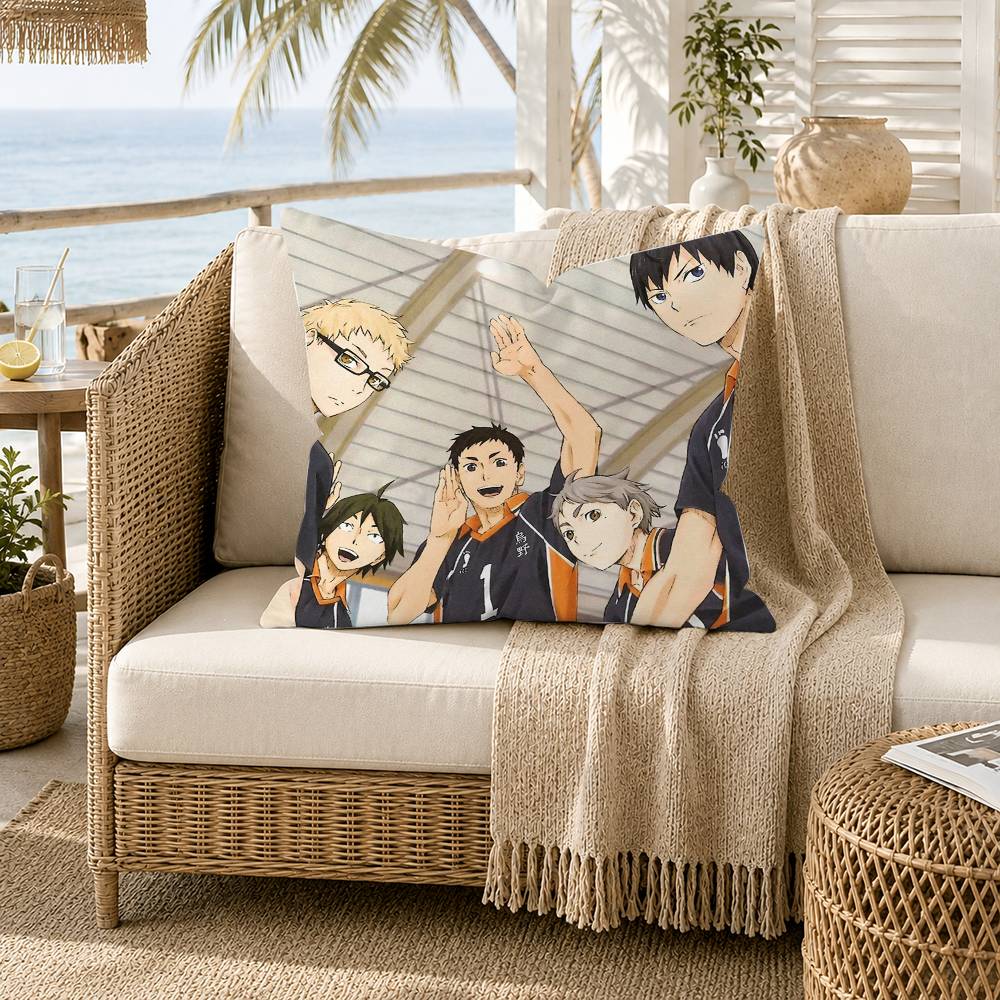 HHaikyuu Volleyball Japan Anime Pillow Case for Sofa Living Room Home office Decor Protective Cover