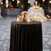 Tablecloth Cover With Skirting, Valves For Cocktail Bar Table 80 Cm Black