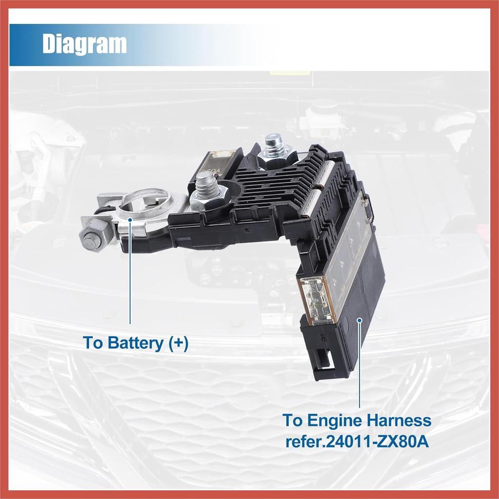 ACROPIX 24380-JA00A Wieloblokowy bezpiecznik do Nissan Maxima Murano 2009 2010 2011 2012 2013 2014 5-obwodowe bezpieczniki samochodowe 24380JA00A Części samochodowe