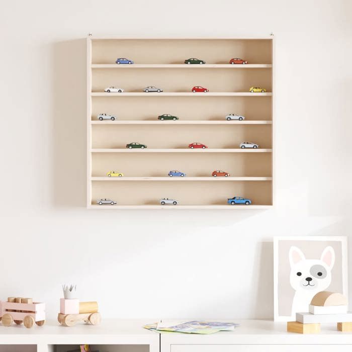 VidaXL Vitrine de collection en bois avec 6 étagères 60x8,5x55 cm 4017382