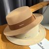 Élégant Fedora en laine d'inspiration française pour femme - Style vintage, design plat, parfait pour le printemps et l'automne