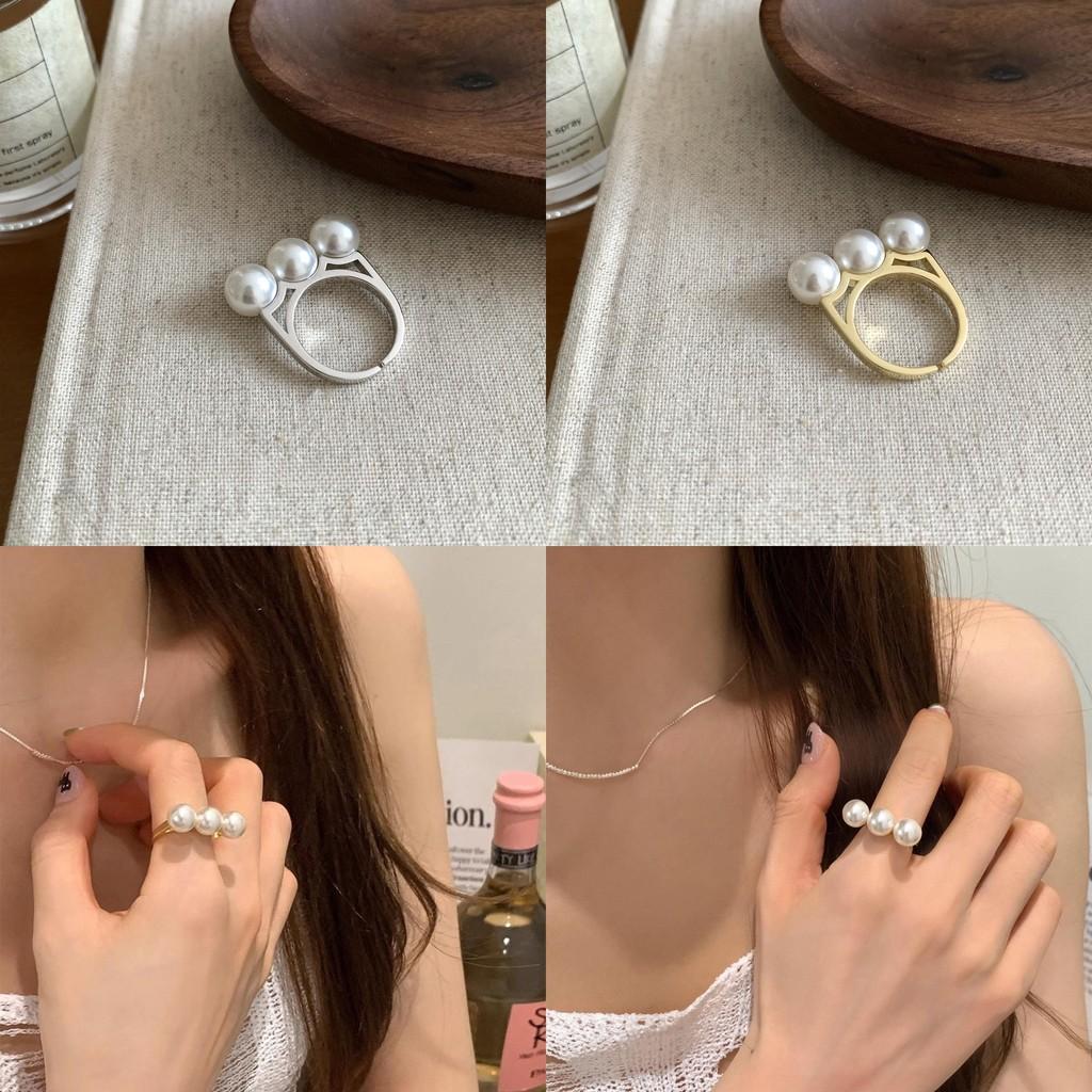 2024 New Pearl Ring For Women Elegant Design Versatile Adjustable Finger Ring