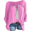 Women Summer Casual Fashion O-neck Long Sleeve Top Blouse T-Shirt