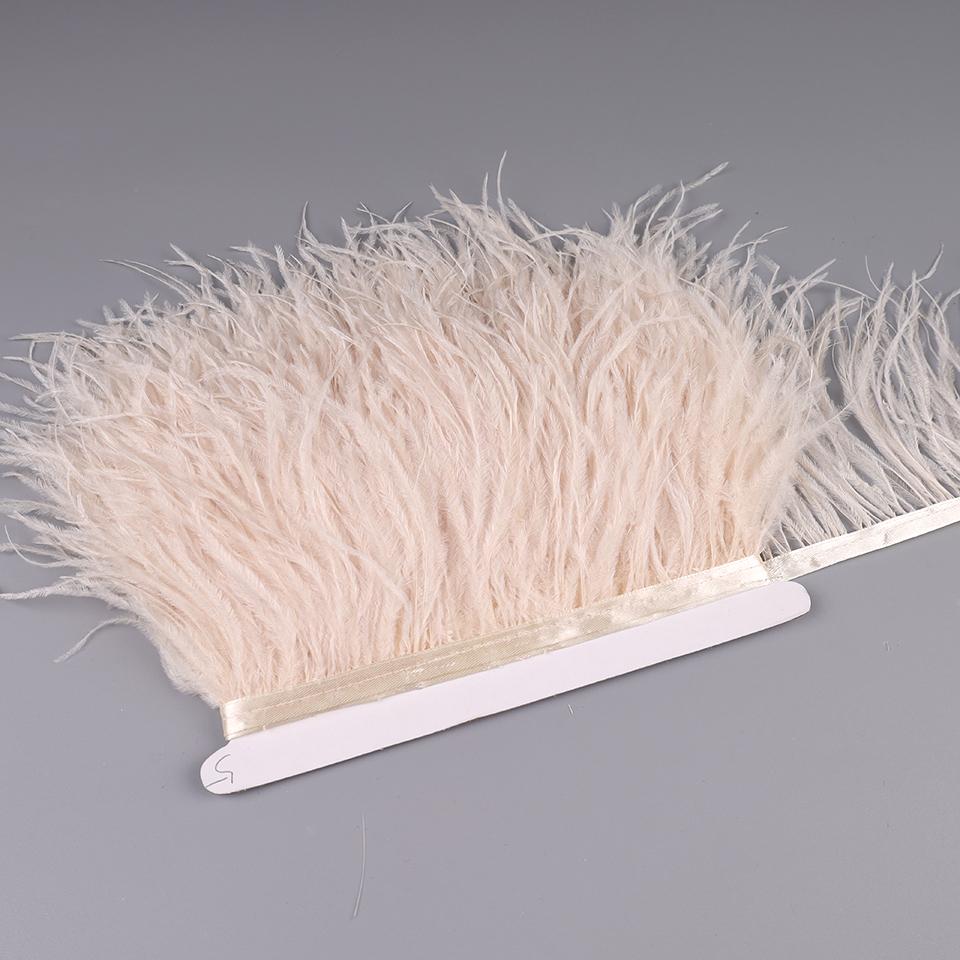 Feather10-15cm Ostrich Feathers Trim Plumes Ribbon Selvage For DIY Wedding Dress Decoration Handiwork Crafts Accessories