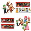 Sechsteiliges Super Mario Bros Actionfiguren-Spielzeugset mit Luigi, Yoshi und Pilz-Sammelfiguren für Kinder