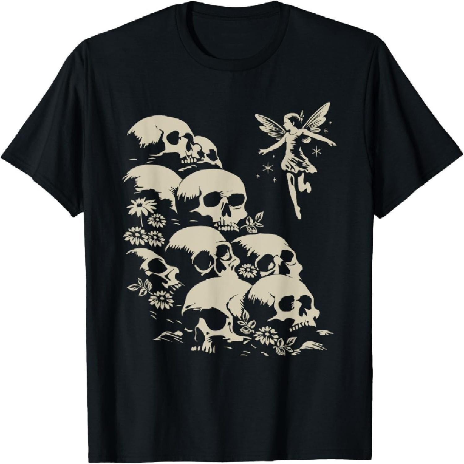 Dark Forest Fairy Admires Her Skull Collection T-Shirt S