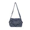 Women Denim Shoulder Bag Vintage Large Capacity Casual Tote Handbag with Multiple Pockets