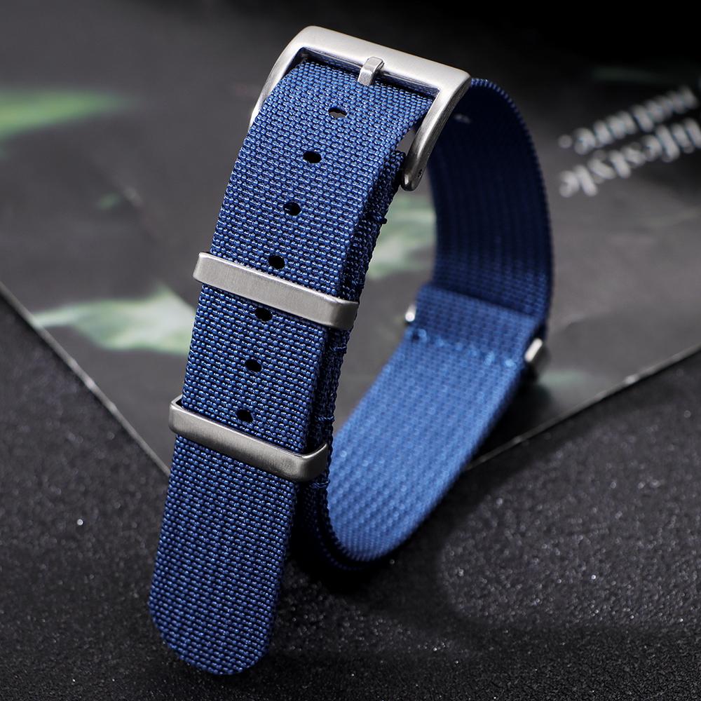 Ribbed Nylon Watch Band 18mm 20mm 22mm Comfortable Watch Straps Military Watch Strap for Omega Bund Bands Men Women Watchbands