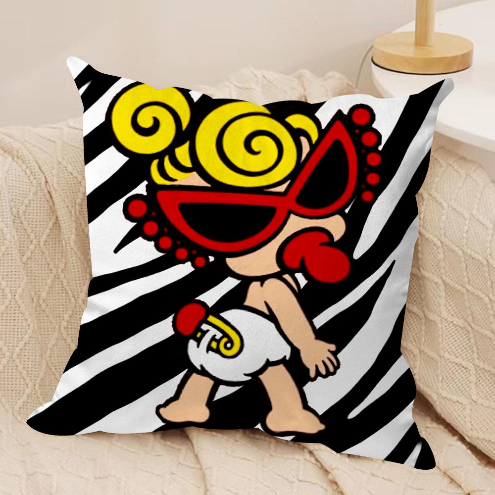Anime H_Hysterics M_Mini Cushion Cover Silky Short Plush Double-Sided Printed Pillow Case For Sofa All Seasons Home Decor Gift