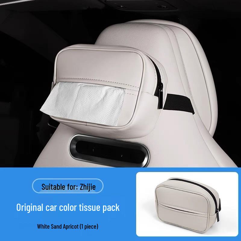 Nappa Leather Car Seat Back Armrest Tissue Holder M9