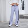 European and American Women's Autumn and Winter Loose Straight Wide-leg Pants with Tie Casual Sweatpants Trousers