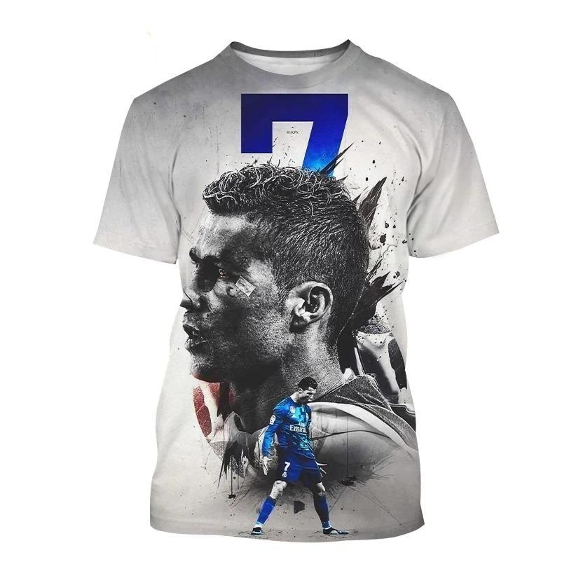 ETST WENDY 05 Ronaldo Zomer Mode Nieuw T-shirt Voetbalster Casual Ronde Hals Heren 3D Print Korte Mouw Hip-hop T-shirt 5XL