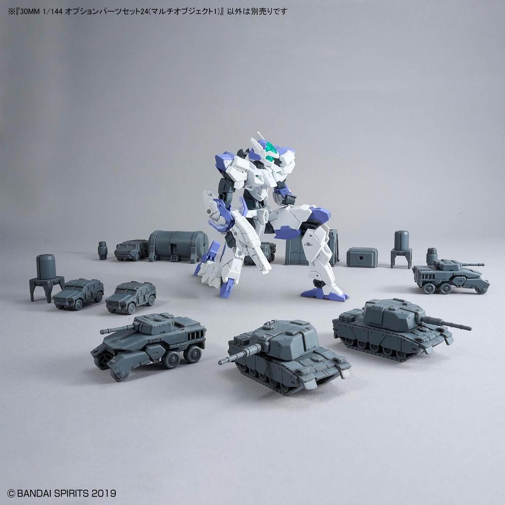Option Parts Set 24 Scale Plastic Model Kit [30MM] (Multi-Object 1) 1/144 Pre-colored