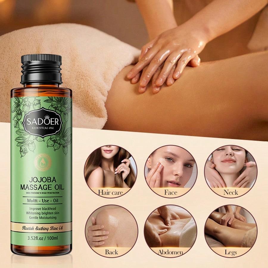 1PC Jojoba Base Massage Oil, Moisturizing And Softing The Skin And Body,Repair Skin Barrier,Reduce W
