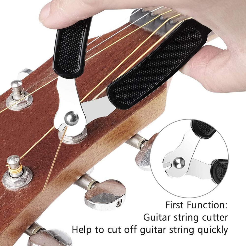 Professional Guitar String Winder Cutter and Bridge Pin Puller Guitar Repair Tool Functional 3 in 1