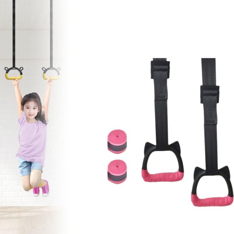 Gymnastic Children Rings Safety Straps Hanging Ring Exercise Equipment Tools