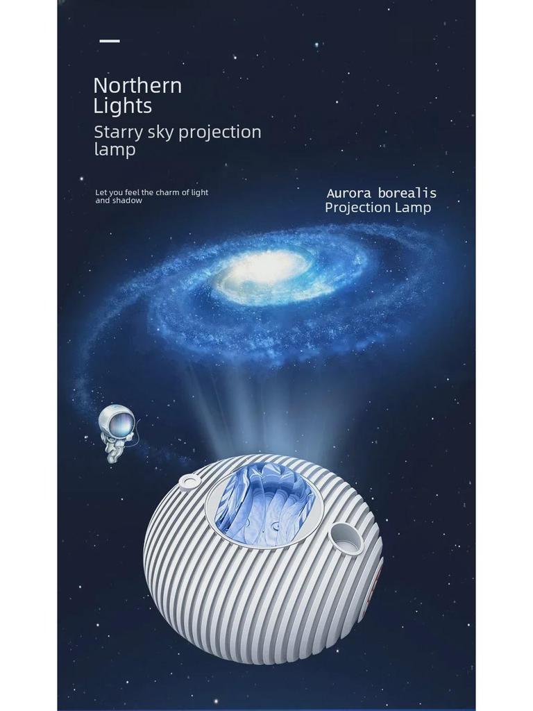 Bluetooth Aurora Projector Lamp: UFO Starry Sky Light with USB Charging for Live Broadcasts
