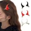 Goth Bull Horn Shape Hairpin for Woman Carnivals Halloween Role Play Hair Clip