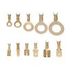 750Pcs/Box Gold Bare Male Female Tab Terminals Uninsulated Crimp Wire Connector Kit