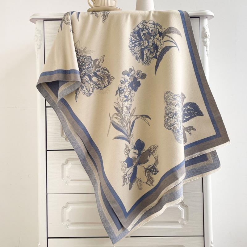 Autumn and winter new imitation cashmere shawl scarf women's winter senior sense versatile thickened warm scarf