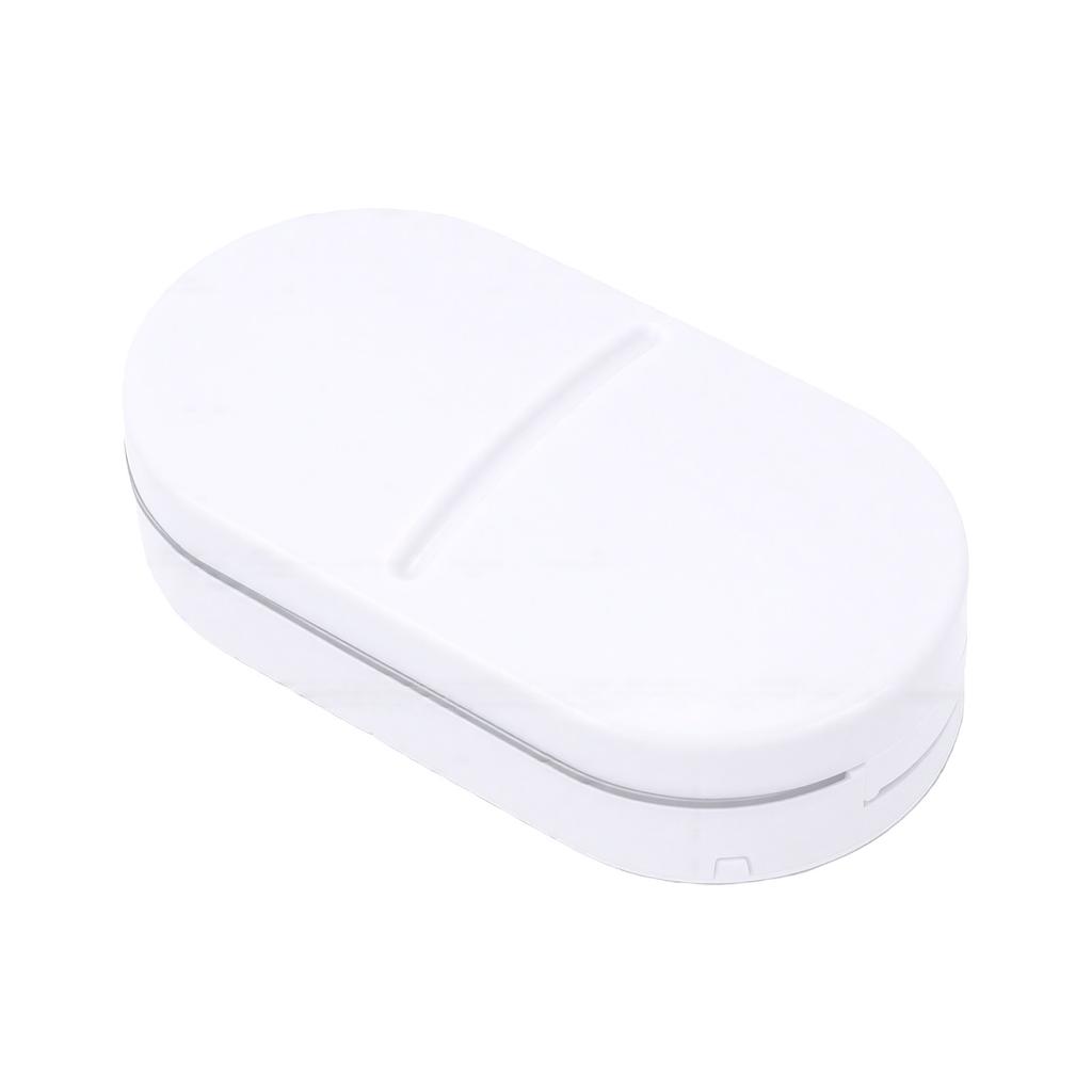 Tablets Splitter 3 in 1 Stainless Steel Portable Accurate Cutting Tablets Cutter for Travel Home White