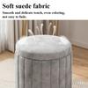 Luxury Round Stool with Storage Space Makeup Chair Shoe Changing Stool Bedroom Dressing Table Round Stool Office Chair