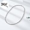 Stylish No Pendant Necklace Men's Chain with Mobius Ring Thin