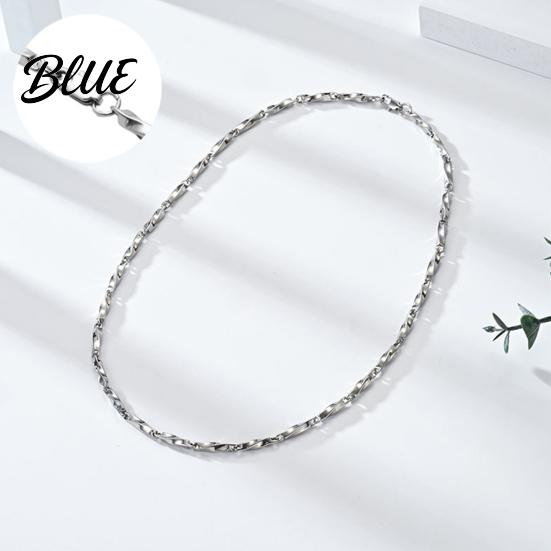 Stylish No Pendant Necklace Men's Chain with Mobius Ring Thin