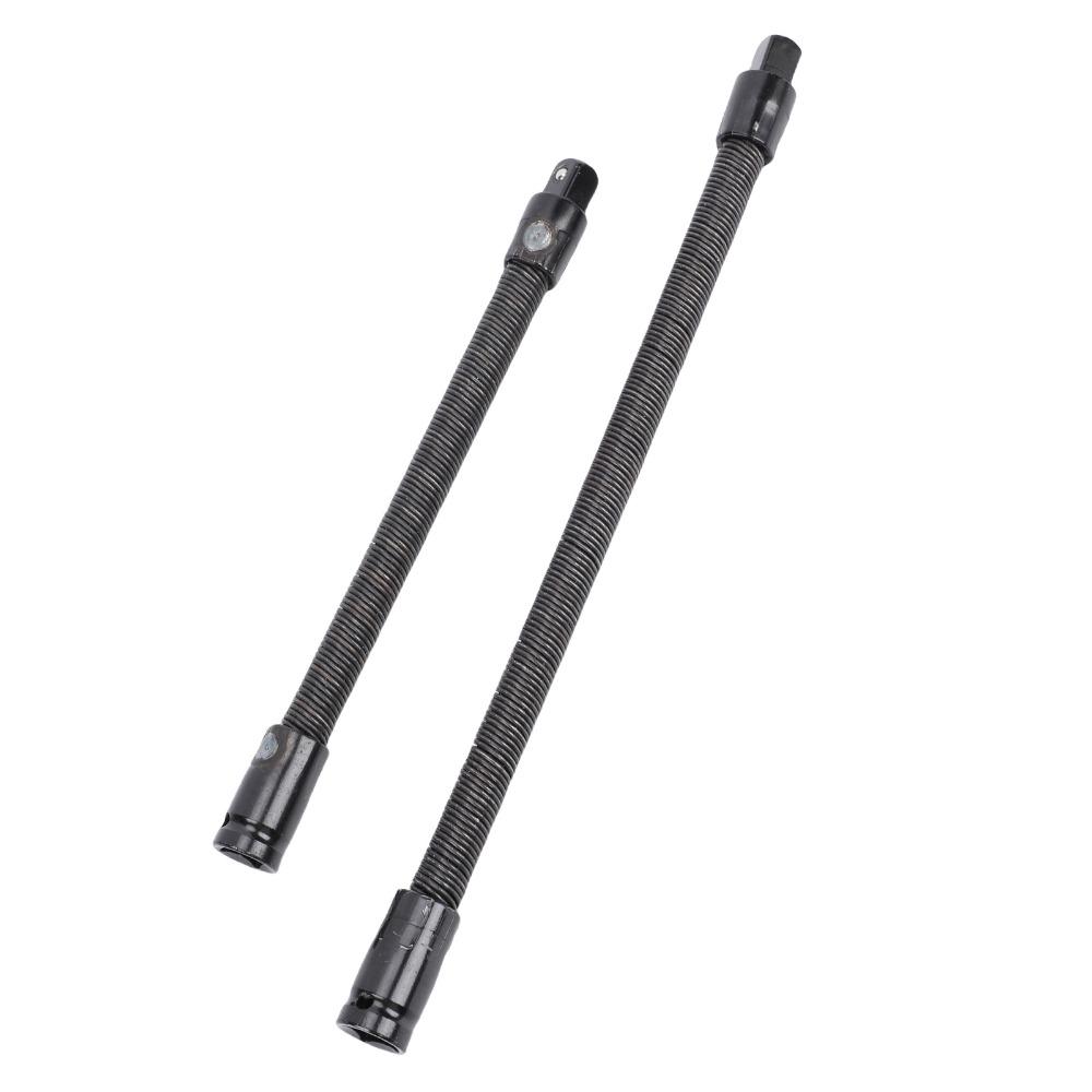 2pcs Spring Steel Bendable Socket Extender Flex Reach Tool Industrial Mechanical Projects