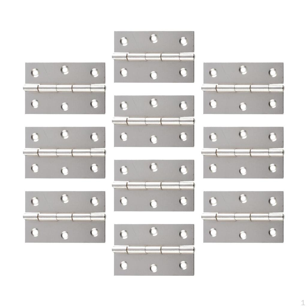 10Pcs Metal Hinges Closing Hinge Decor Connectors Hardware for Home, Furniture, Cupboard, Dollhouse,