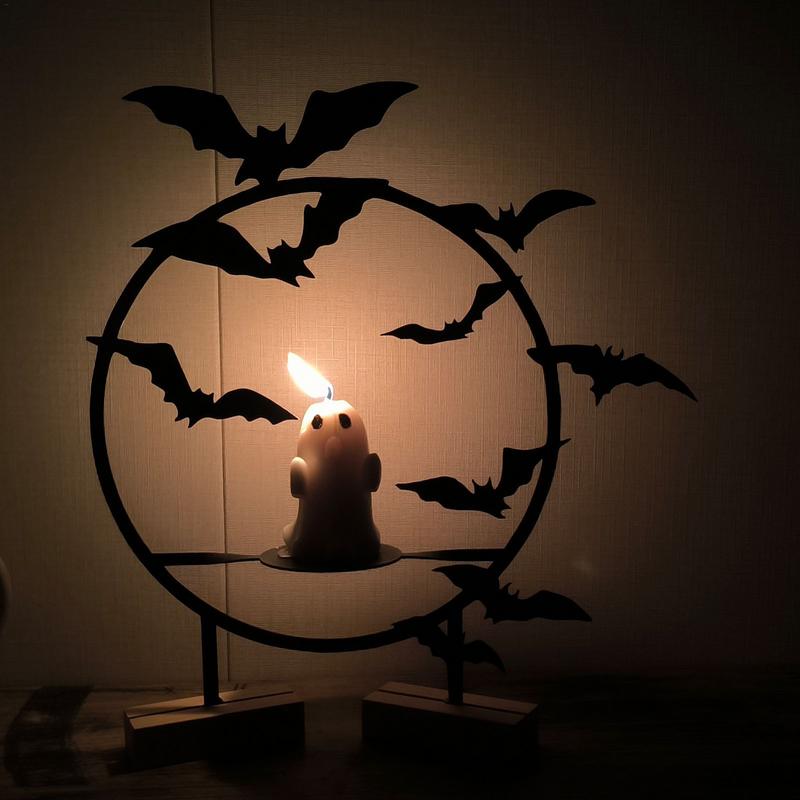 Halloween Candlestick Holder Bat Wall Decor With Candle Halloween Candlestick Gothic Wall Decor Halloween Candle Holders