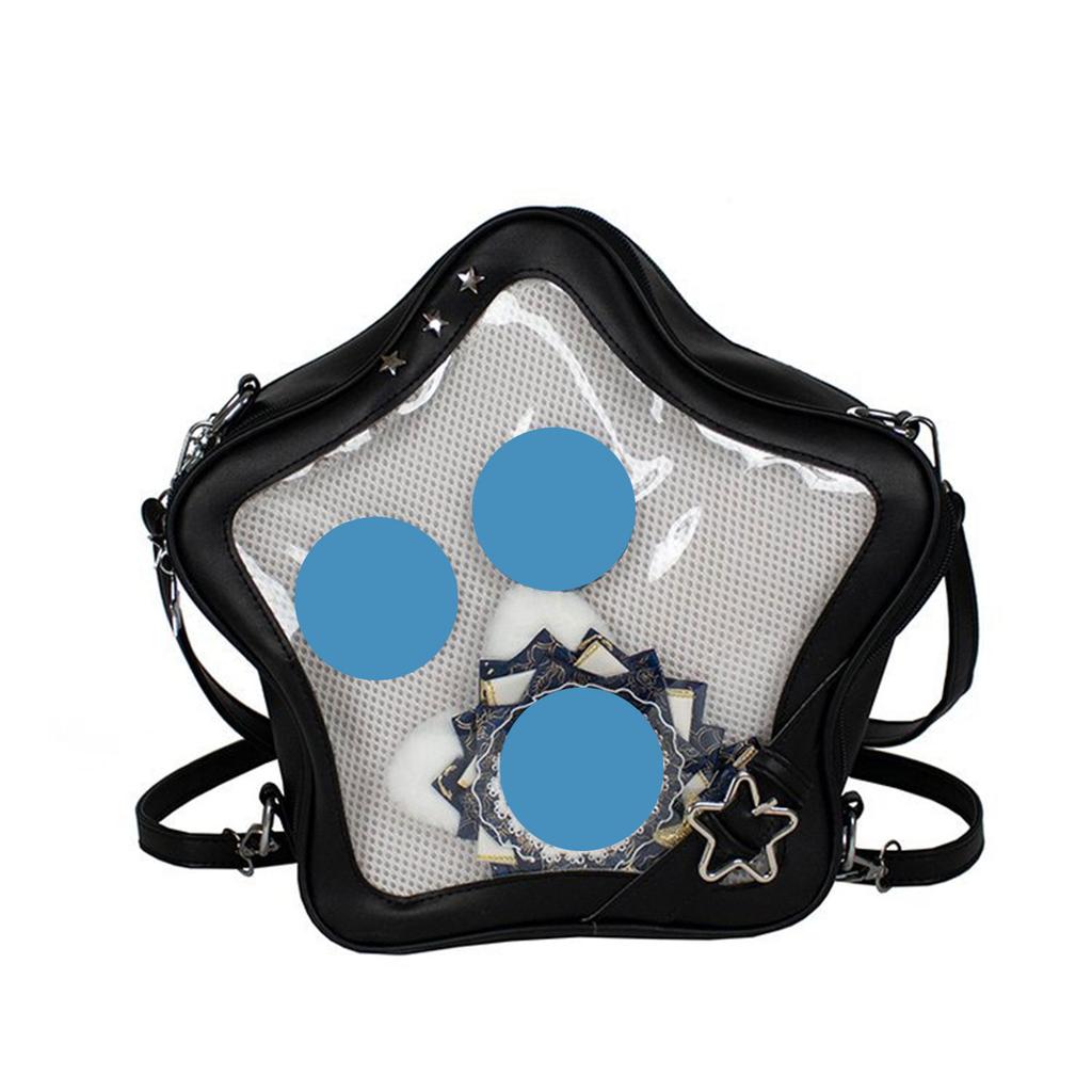 Sternförmige Ita-Tasche Mehrzweck-Rucksack Umhängetasche Schultertaschen für Anime-Ausstellung PU-Leder Tagesrucksack Satchels