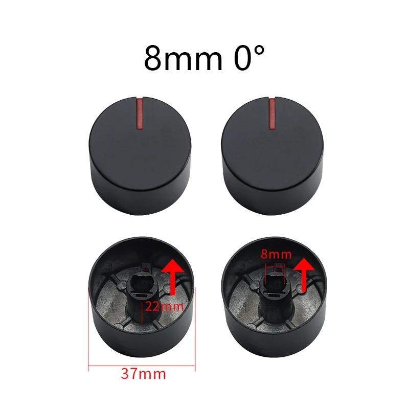 2 Stück 6MM 8MM Gasherdknöpfe Kochfeld Backofen Regelschalter Gaskocher Zubehör Baugruppe Schwarzer Knopf