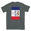T-shirt unisexe à manches courtes avec le drapeau de l'État de l'Iowa États-Unis d'Amérique