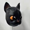Black Cat Latex Headgear The Fantastic Voyage of the Film Cat Animal mask headgear, Halloween prop