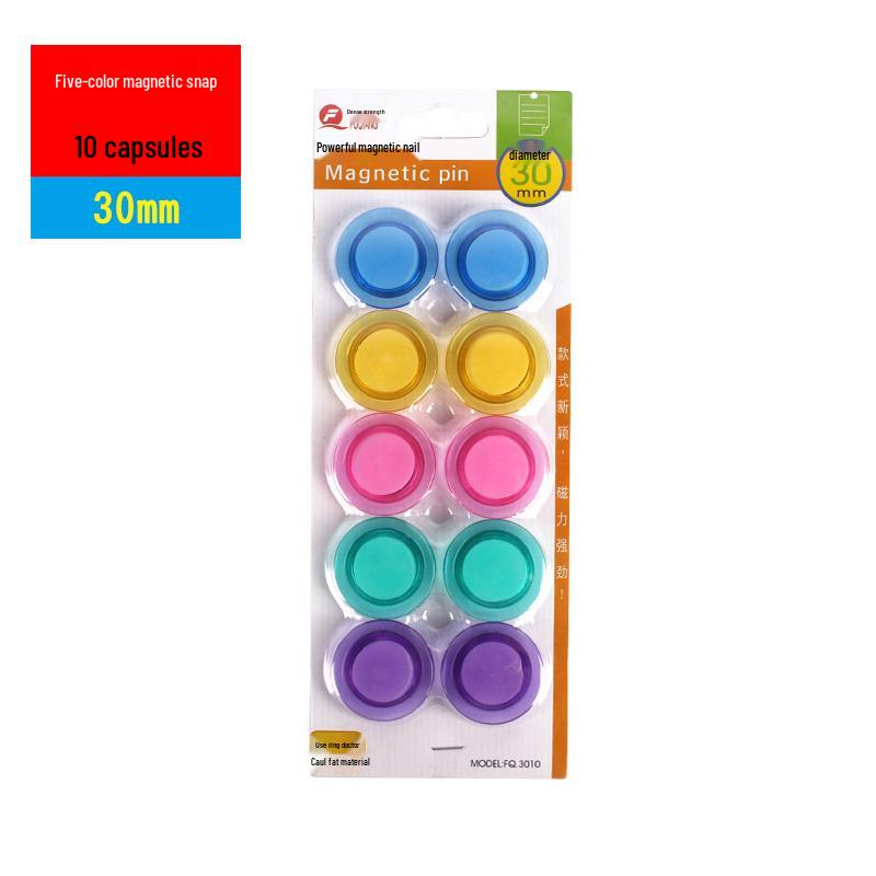 Smiley Face Magnetic Buttons: Colorful, Strong Magnets for Whiteboards & Chalkboards
