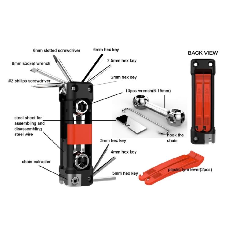Bike Repair Combination Tool Compactly Size For Bike Motorcycle Maintenance And Camping Essential Travel Emergency