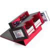 MFDXWCV Deck Case Storage Box for Trading Cards, Large Capacity PU Leather (Red)