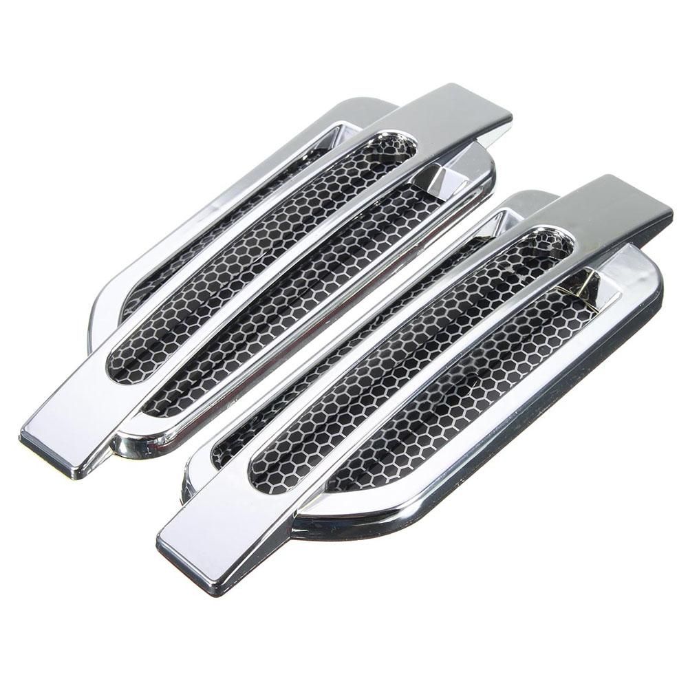 

Grille Car Styling Intake Stickers Air Flow Vent Cover Side серебряный