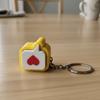Yellow Heart Message Fidget Clicker Keychian Stress-Relief Heart Press Button Bag Charm  Adults