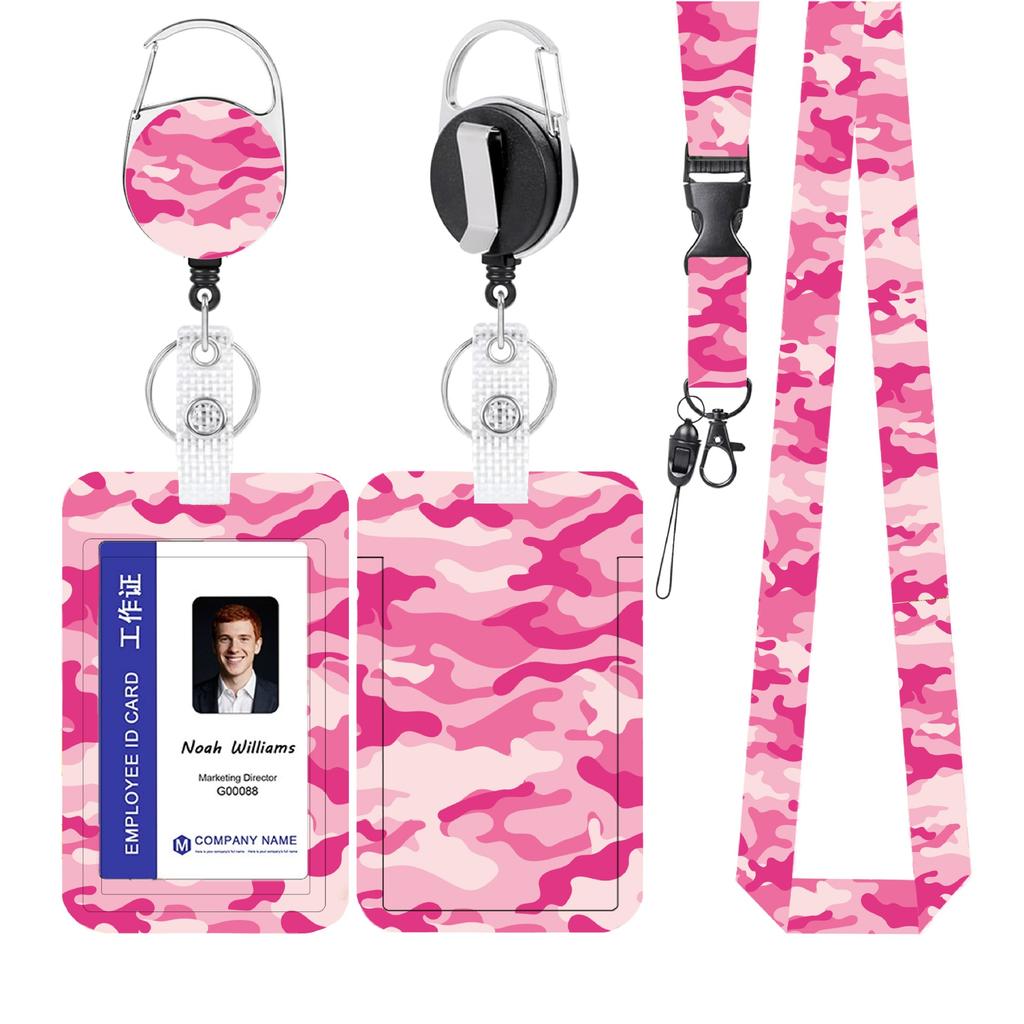 Camouflage Id Badge Holder Camouflage Retractable Clip Id Holder Camouflage Lanyard Set Lanyard And Id Card Holder