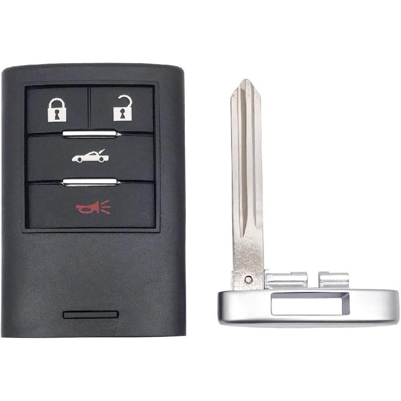 4-Tasten Ersatzschlüsselanhänger Hülle passend für Cadillac XLR für Chevy Corvette C6 Keyless Entry Schlüsselanhänger Schale (M3N5WY7777A)