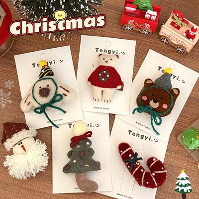 Christmas Plush Doll Hair Clip - Cute, Versatile, Decorative Side Clip for Girls