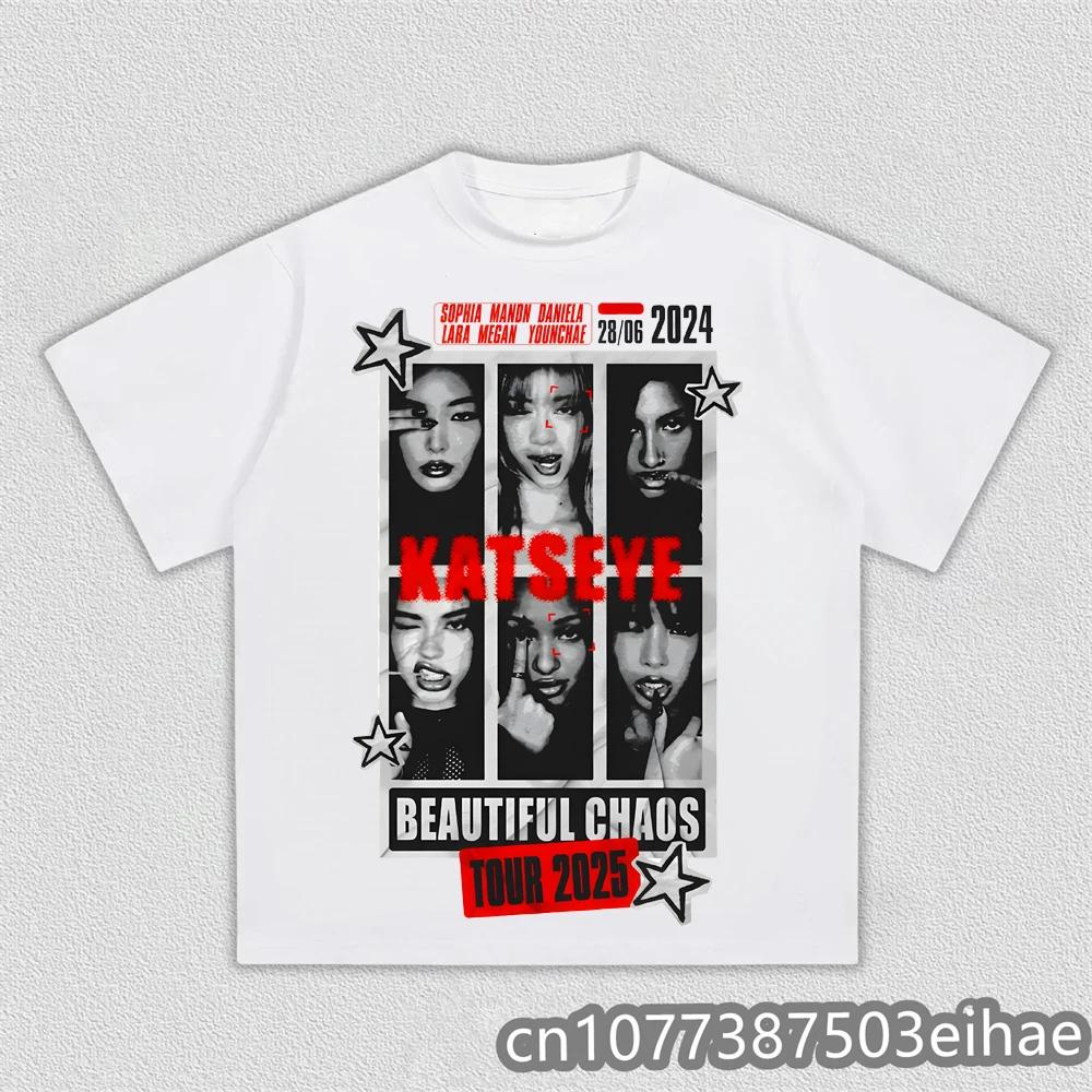 Katseye Girl Pastel Anime Aesthetic Grunge Graphic TShirt Y2k Gothic Korean Comfortable Breathable Unisexs Fashion Top
