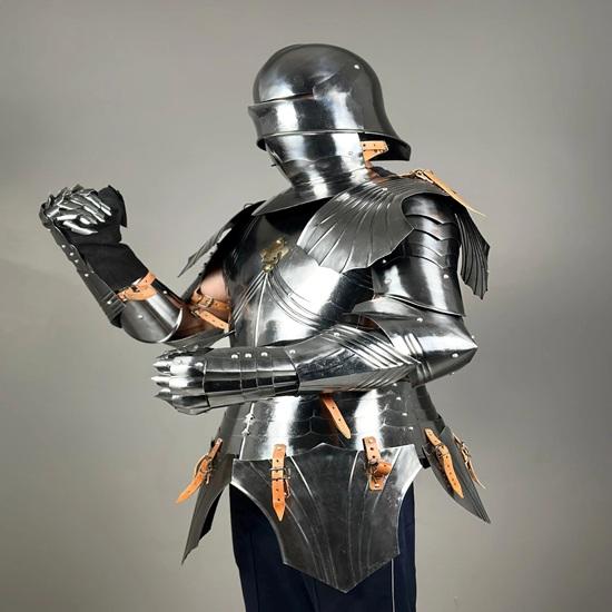 German Gothic Armor Suit Medieval Knight Half Body Armor Suit 15Th Century Larp Cosplay Armor Best Gift For Him