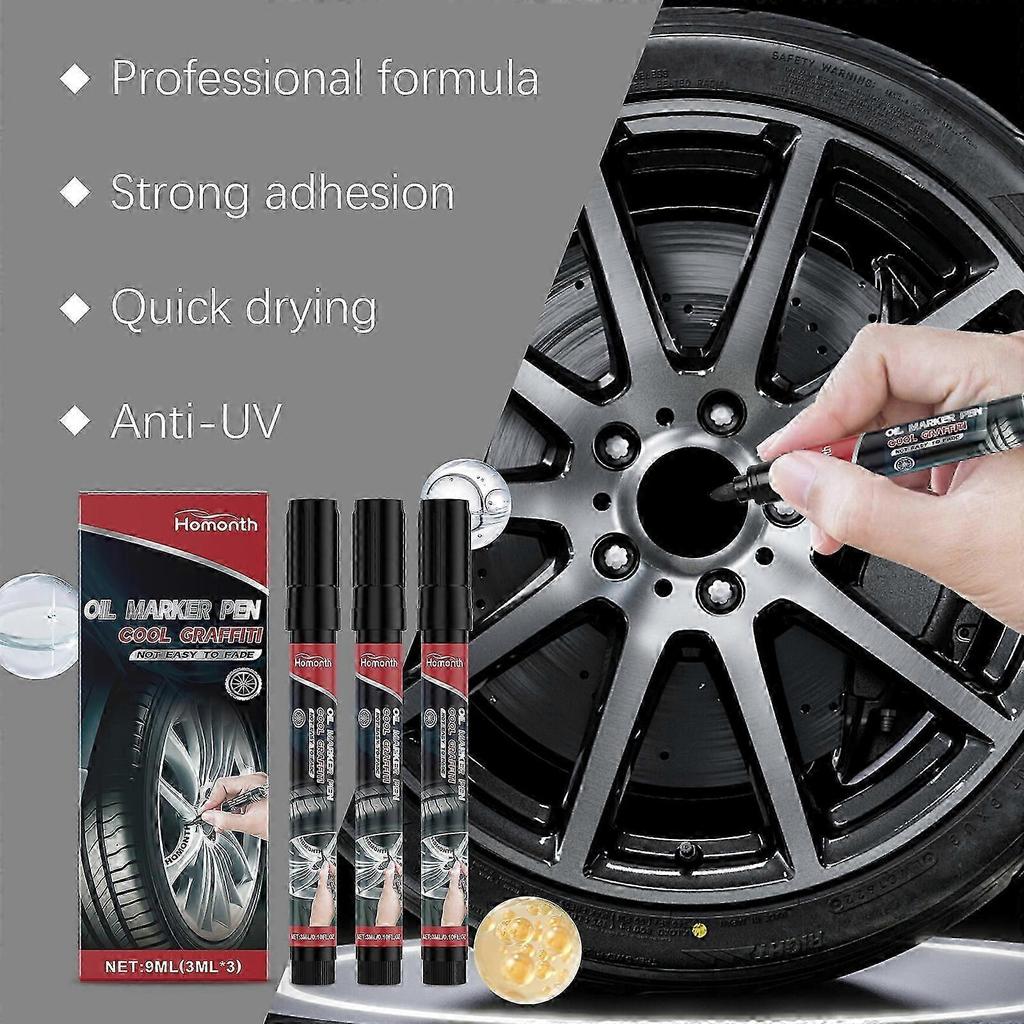 Durable Tire Oil Marker  Fast Drying, WeatherResistant Graffiti Paint for Car Tires, Easy DIY  Professional Use