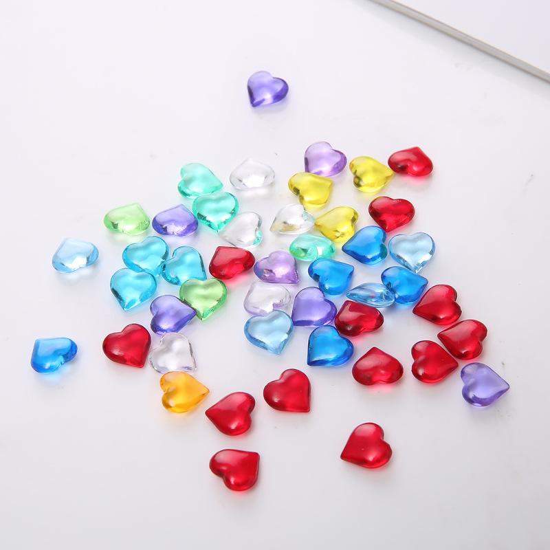500Pcs 10Mm Heart Shape Acrylic Crystal Diamond Pawn Irregular Stone Chessman Game Pieces For Token Board Game Accessories
