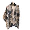 High-End Shawl Silk Scarf Women'S Bali Yarn Silk Scarf Korean Plain Leaf Print Scarf Cape Versatile Cape Cape