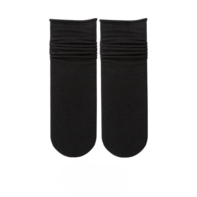 

Bingbing Women s Summer Thin, Loose-fitting, Non-tight Mid-calf Socks That Absorb Sweat and Are Breathable, Paired with Loafers and White Pile Socks 1 pair чёрный